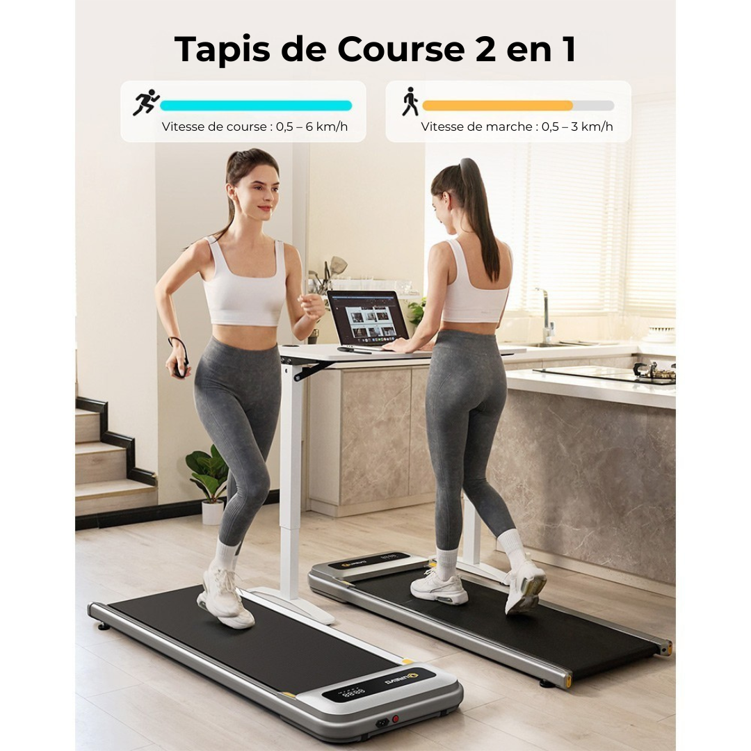 Tapis de marche sous bureau, moteur 2,25 CV, écran LED, URESCULATOR U1