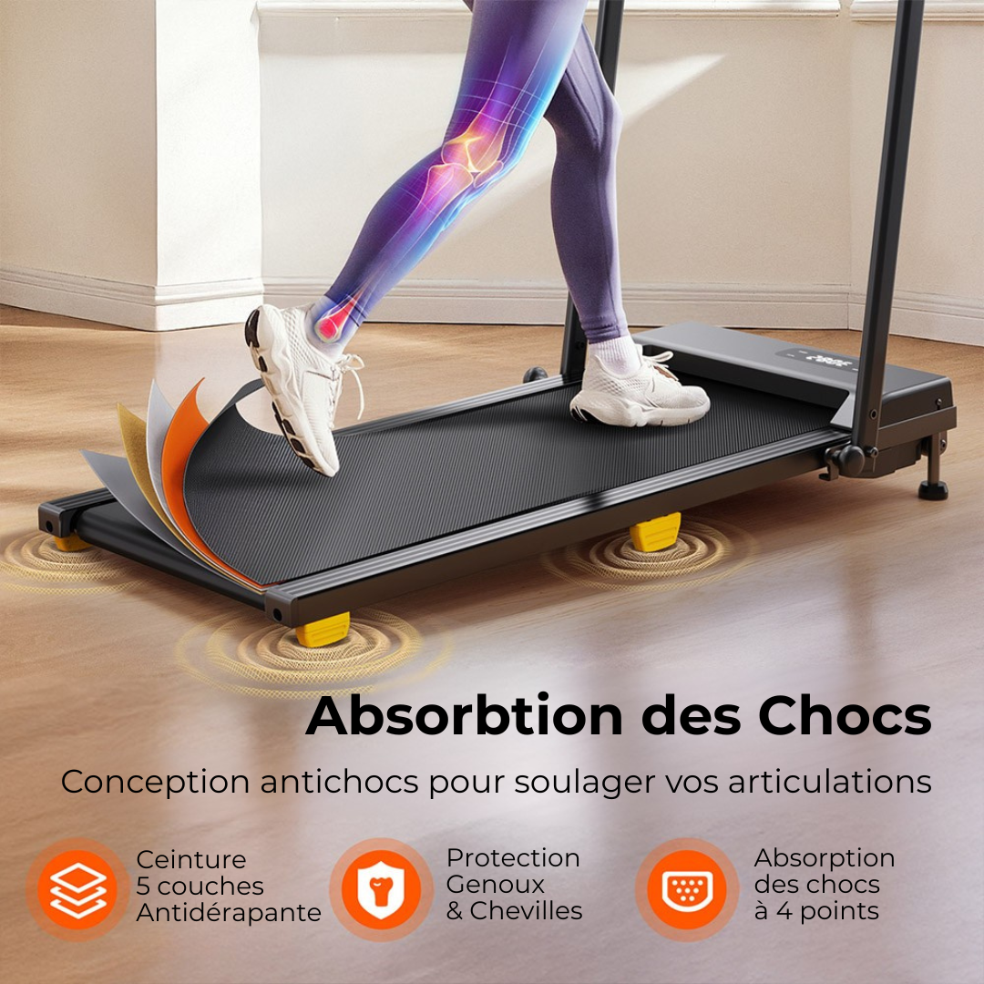 Tapis de course Walking Pad, moteur 2,5 CV, mode HIIT, SYSURO S1L MIX