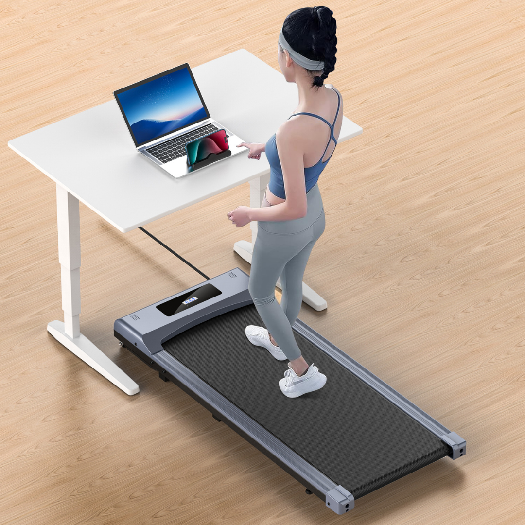 Tapis de marche électrique, vitesse 1–6 km/h, sans installation, idéal pour la maison