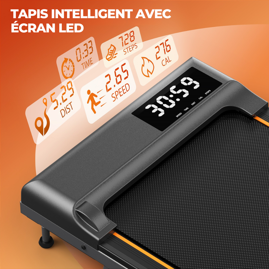 Tapis de marche électrique, moteur 2,25 CV, ceinture 7 couches, METTLEMATIC TW1