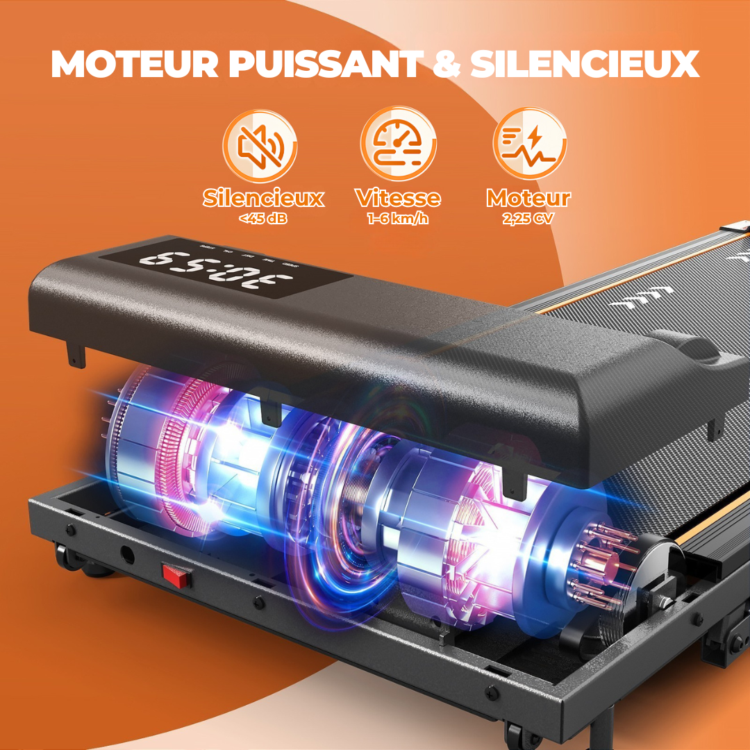 Tapis de marche électrique, moteur 2,25 CV, ceinture 7 couches, METTLEMATIC TW1