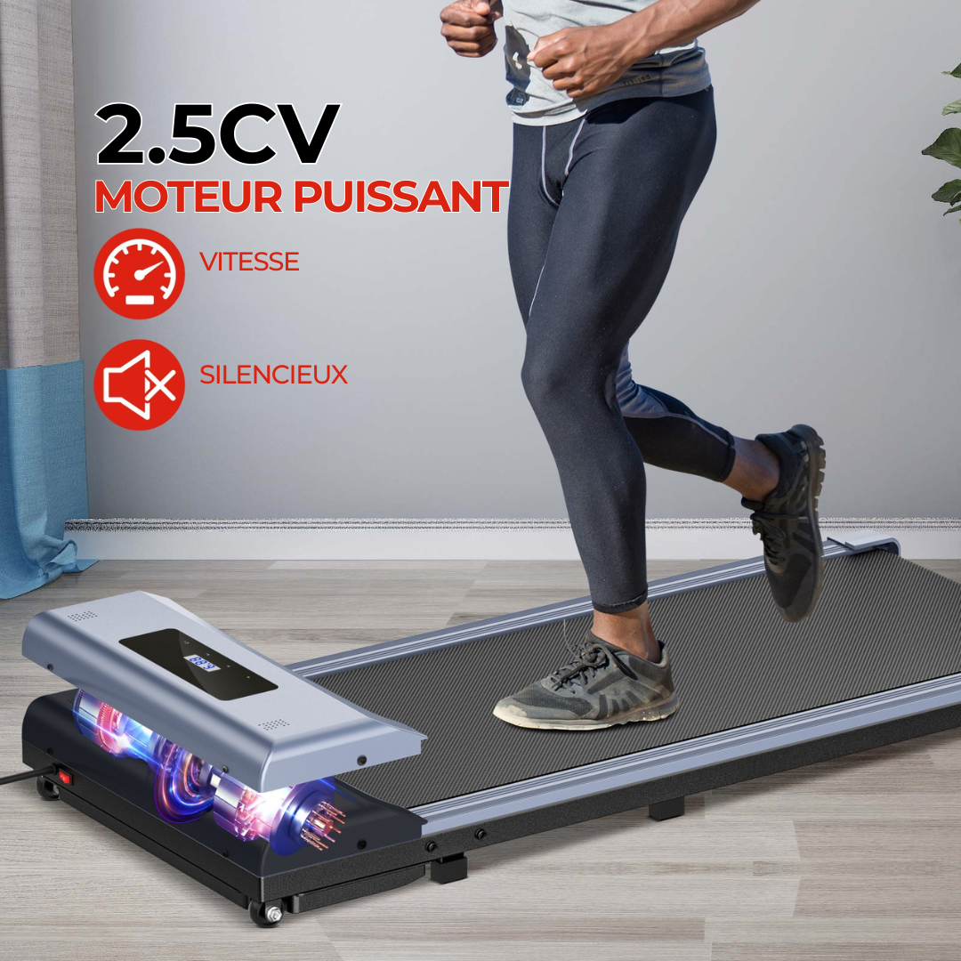Tapis de marche électrique, vitesse 1–6 km/h, sans installation, idéal pour la maison