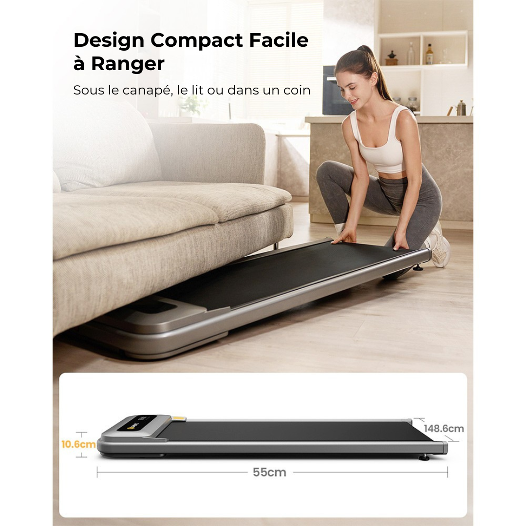 Tapis de marche sous bureau, moteur 2,25 CV, écran LED, URESCULATOR U1